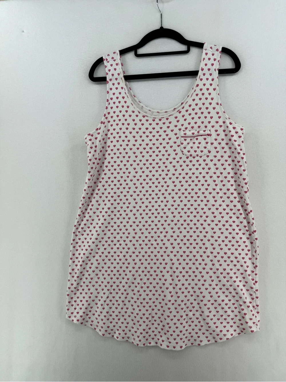 Roller Rabbit Hearts Red White Pima Cotton Sleep Dress Large